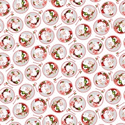 White/Red - Mini Santa Circles